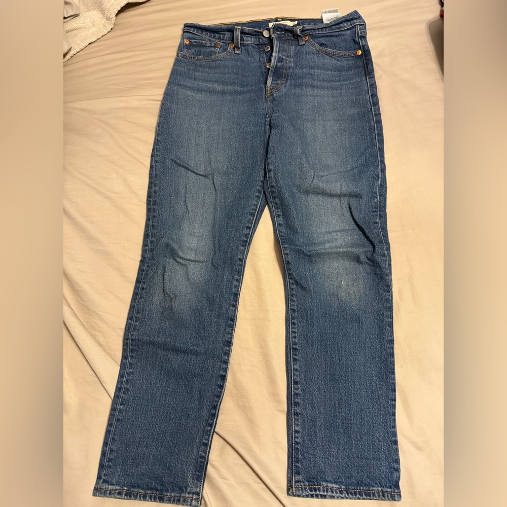 Levi's Blue Denim Wedgie Straight Jeans